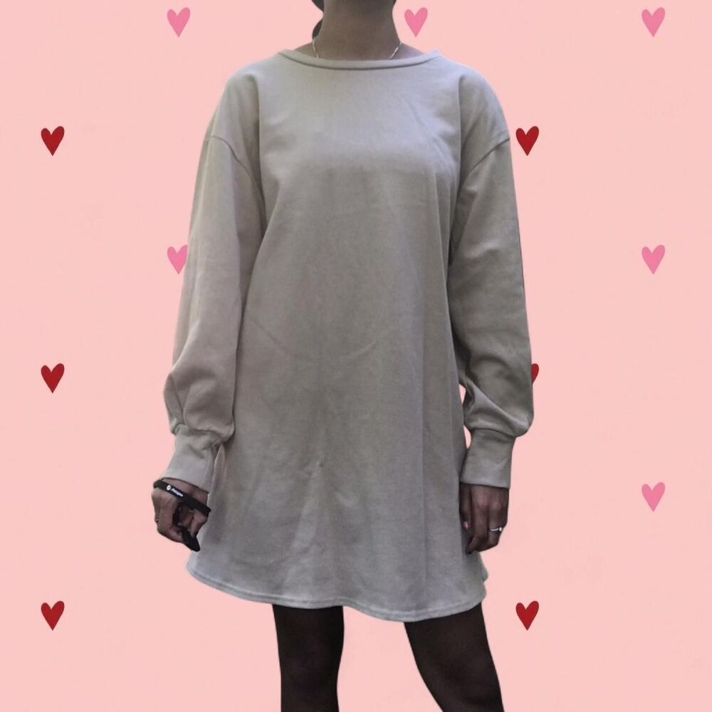 Tan sweater dress